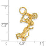 Afbeelding in Gallery-weergave laden, 14k Yellow Gold Horse and Carriage 3D Pendant Charm
