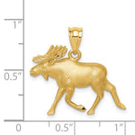 將圖片載入圖庫檢視器 14k Yellow Gold Moose Pendant Charm
