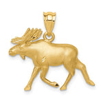 Ladda upp bild till gallerivisning, 14k Yellow Gold Moose Pendant Charm
