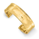 Load image into Gallery viewer, 14k Yellow Gold 19.5mm Hammered Contemporary Cuff Bangle Bracelet
