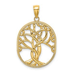 Kép betöltése a galériamegjelenítőbe: 14k Yellow Gold Tree of Life Celtic Knot Oval Pendant Charm
