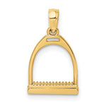 Załaduj obraz do przeglądarki galerii, 14k Yellow Gold Horse Stirrup 3D Small Pendant Charm
