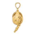 Lade das Bild in den Galerie-Viewer, 14k Yellow Gold Fishing Reel Moveable 3D Pendant Charm
