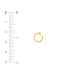 Afbeelding in Gallery-weergave laden, 14k Yellow Gold Diamond Bezel Circle Door Knocker Stud Post Earrings
