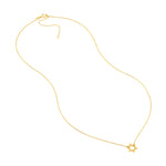 Load image into Gallery viewer, 14k Yellow Gold Mini Star of David Pendant Charm Necklace
