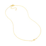 Загрузить изображение в средство просмотра галереи, 14K Yellow Gold Diamond Thunderbolt Lightning Adjustable Necklace
