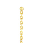 Carregar imagem no visualizador da galeria, 14k Yellow Gold Chain Drape Front to Back Dangle Earrings
