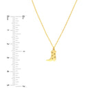 Kép betöltése a galériamegjelenítőbe: 14k Yellow Gold Cowboy Cowgirl Boot Five Stars Pendant Charm Necklace
