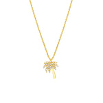 Carica l&#39;immagine nel visualizzatore di Gallery, 14K Yellow Gold Diamond Palm Tree Adjustable Necklace
