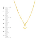 Ladda upp bild till gallerivisning, 14K Yellow Gold Mini Anchor Paper Clip Chain Necklace
