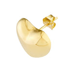 Load image into Gallery viewer, 14K Yellow Gold Heart Puff Bubbly Stud Post Back Earrings
