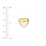 Charger l&#39;image dans la galerie, 14K Yellow Gold Heart Puff Bubbly Stud Post Back Earrings
