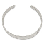 Indlæs billede til gallerivisning 925 Sterling Silver Hammered Intertwined Style Contemporary Modern Cuff Bangle Bracelet
