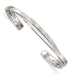 Charger l&#39;image dans la galerie, 925 Sterling Silver Intertwined Hammered Contemporary Modern Cuff Bangle Bracelet
