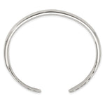 画像をギャラリービューアに読み込む, 925 Sterling Silver Hammered Ends Contemporary Modern Cuff Bangle Bracelet
