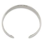 Indlæs billede til gallerivisning 925 Sterling Silver 13.5mm Hammered Contemporary Modern Cuff Bangle Bracelet
