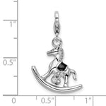 將圖片載入圖庫檢視器 Amore La Vita Sterling Silver Enamel Rocking Horse 3D Charm
