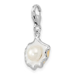 Charger l&#39;image dans la galerie, Amore La Vita Sterling Silver Enamel Pearl Shell 3D Charm
