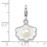 Lade das Bild in den Galerie-Viewer, Amore La Vita Sterling Silver Enamel Pearl Shell 3D Charm
