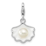 Afbeelding in Gallery-weergave laden, Amore La Vita Sterling Silver Enamel Pearl Shell 3D Charm
