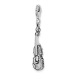 Kép betöltése a galériamegjelenítőbe: Amore La Vita Sterling Silver Antique Style Violin 3D Charm
