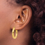 Cargar imagen en el visor de la galería, 10K Yellow Gold Classic Round Hoop Earrings 25mmx4mm
