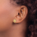 Afbeelding in Gallery-weergave laden, 14k Yellow Gold Sand Dollar Starfish Post Push Back Earrings
