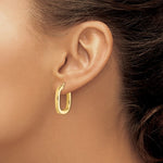 Kép betöltése a galériamegjelenítőbe: 14k Yellow Gold Square Hoop Earrings 23mm x 3mm

