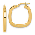 Załaduj obraz do przeglądarki galerii, 14k Yellow Gold Square Hoop Earrings 23mm x 3mm
