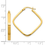 Załaduj obraz do przeglądarki galerii, 14k Yellow Gold Geometric Style Square Hoop Earrings
