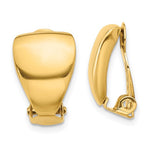 Załaduj obraz do przeglądarki galerii, 14k Yellow Gold Polished Non Pierced Clip On Omega Back Earrings
