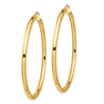 Lataa kuva Galleria-katseluun, 14K Yellow Gold 70mm x 4mm Large Lightweight Round Classic Hoop Earrings
