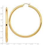 Lade das Bild in den Galerie-Viewer, 14K Yellow Gold 70mm x 4mm Large Round Classic Hoop Earrings
