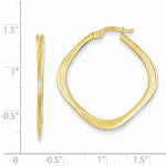 Lade das Bild in den Galerie-Viewer, 14k Yellow Gold Geometric Style Square Hoop Earrings
