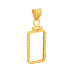 Charger l&#39;image dans la galerie, 14K Yellow Gold Pamp Suisse Lady Fortuna 2.5 gram Bar Coin Bezel Diamond Cut Screw Top Frame Mounting Holder Pendant Charm
