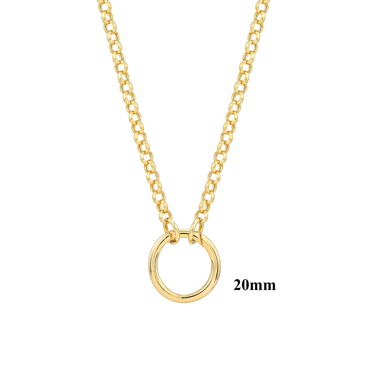 14k Yellow Gold 3.8mm Rolo Split Chain with End Rings 20 inches for Necklace Anklet Bracelet for Push Clasp Lock Connector Bail Enhancer  Pendant Charm Hanger