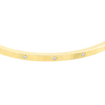 Cargar imagen en el visor de la galería, 14k Yellow White Gold Diamond Greek Key Square Tube Bangle Bracelet
