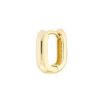 Ladda upp bild till gallerivisning, 14k Yellow White Rose Gold Classic Oblong Hinged Hoop Huggie Earrings
