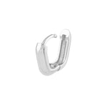 Lataa kuva Galleria-katseluun, 14k Yellow White Rose Gold Classic Oblong Hinged Hoop Huggie Earrings
