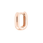 Cargar imagen en el visor de la galería, 14k Yellow White Rose Gold Classic Oblong Hinged Hoop Huggie Earrings
