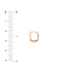 画像をギャラリービューアに読み込む, 14k Yellow White Rose Gold Classic Oblong Hinged Hoop Huggie Earrings
