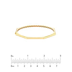 Indlæs billede til gallerivisning 14k Yellow Gold Geometric Octagon Greek Key Hinged Bangle Bracelet
