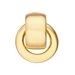 Afbeelding in Gallery-weergave laden, 14k Yellow Gold Circle Door Knocker Hoop Post Earrings
