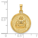 Charger l&#39;image dans la galerie, 14k Yellow Gold Buddha Round Pendant Charm
