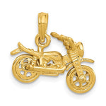 이미지를 갤러리 뷰어에 로드 , 14k Yellow Gold Motorcycle  Moveable 3D Pendant Charm
