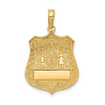 Ladda upp bild till gallerivisning, 14k Yellow Gold Police Badge Large Pendant Charm
