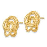 Kép betöltése a galériamegjelenítőbe: 14k Yellow Gold Twisted Love Knot Stud Post Earrings
