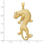 Ladda upp bild till gallerivisning, 14K Yellow Gold Panther Large Pendant Charm
