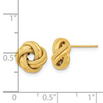 Charger l&#39;image dans la galerie, 14k Yellow Gold 10mm Classic Love Knot Stud Post Earrings

