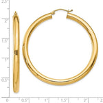 Carica l&#39;immagine nel visualizzatore di Gallery, 10K Yellow Gold Classic Round Hoop Earrings 50mmx4mm
